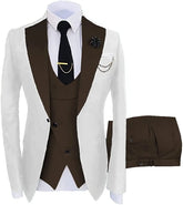 Elegant Men's Suit Jacket Pants Vest Three Piece Wedding Tuxedo Groom Party Dress Slim Fit Design Men's Blazer